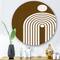 Designart - Terracotta Minimalist Boho Rainbow II - Modern Metal Circle Wall Art